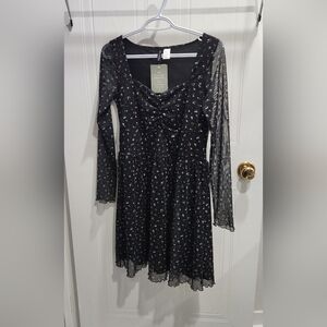 NWT H&M black floral dress